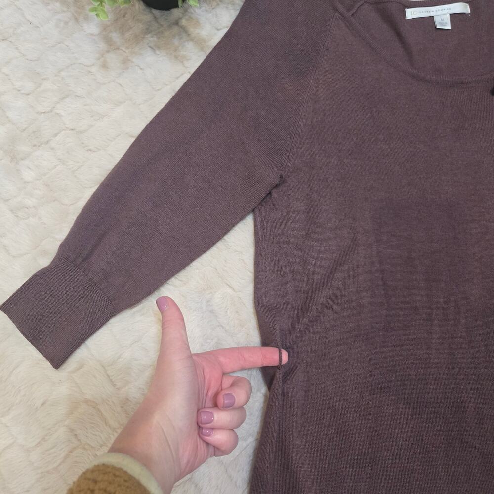 LC Lauren Conrad Huckleberry Plum Purple Dress, Size Medium - Picture 5 of 9